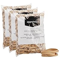 Amazon Basics Rubber Bands, Size 64 (3-1/2 x 1/4 Inch), 320 Bands/1 lb Pack, 3-Pack, Tan