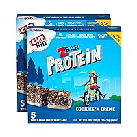 CLIF KID ZBAR - Protein Granola Bars - Cookies and Creme Flavor (1.27 Ounce Gluten Free Bars, Lunch Box Snacks, 10 count)