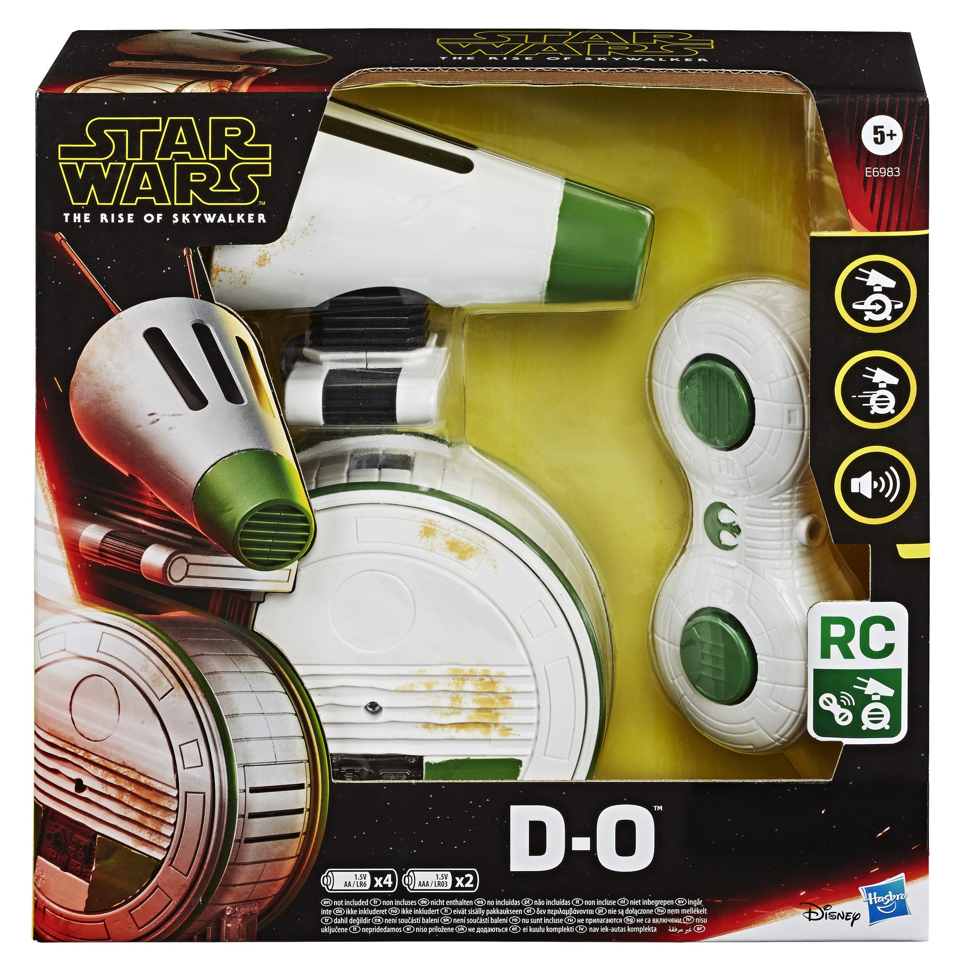 STAR WARS Remote Control D-O Rolling Toy, The Rise of Skywalker Electronic Droid Toy with Sounds, Kids Ages 5 and Up
