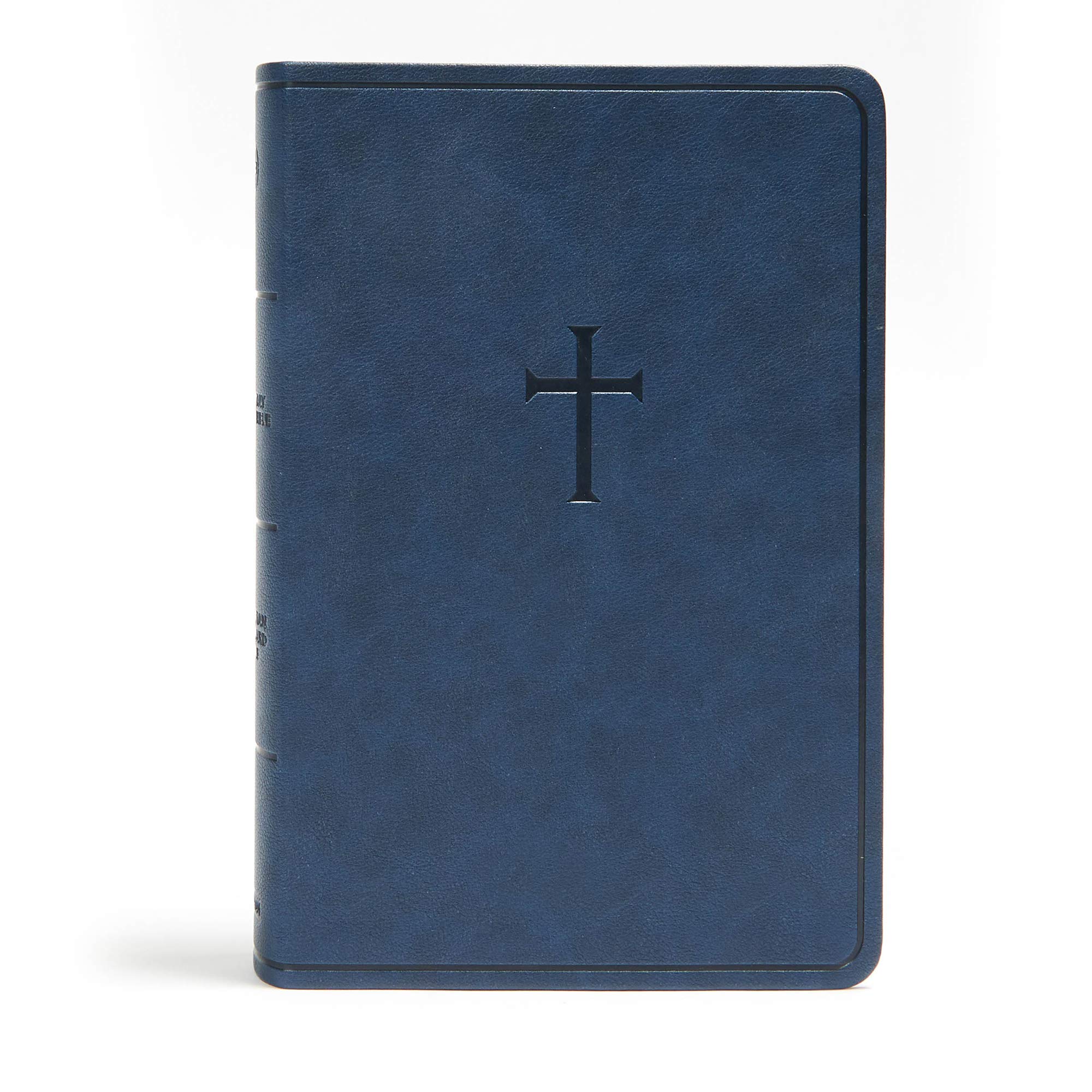 CSB Everyday Study Bible, Navy Cross LeatherTouch, Black Letter, Study Notes, Illustrations, Aricles, Easy-to-Carry, Easy-to-Read Bible Serif Type