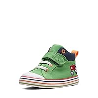 Clarks Boy's FoxingTorHi T Sneaker, Green, 5 Wide Toddler