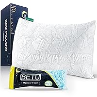 Cooling Pillow King Size, Shredded Memory Foam Pillow for Hot Sleepers, Adjustable Bed Pillows Perfect for Back Pain, Neck & Side Sleepers, Cooling Gel CertiPUR-US Memory Foam,1 Pack