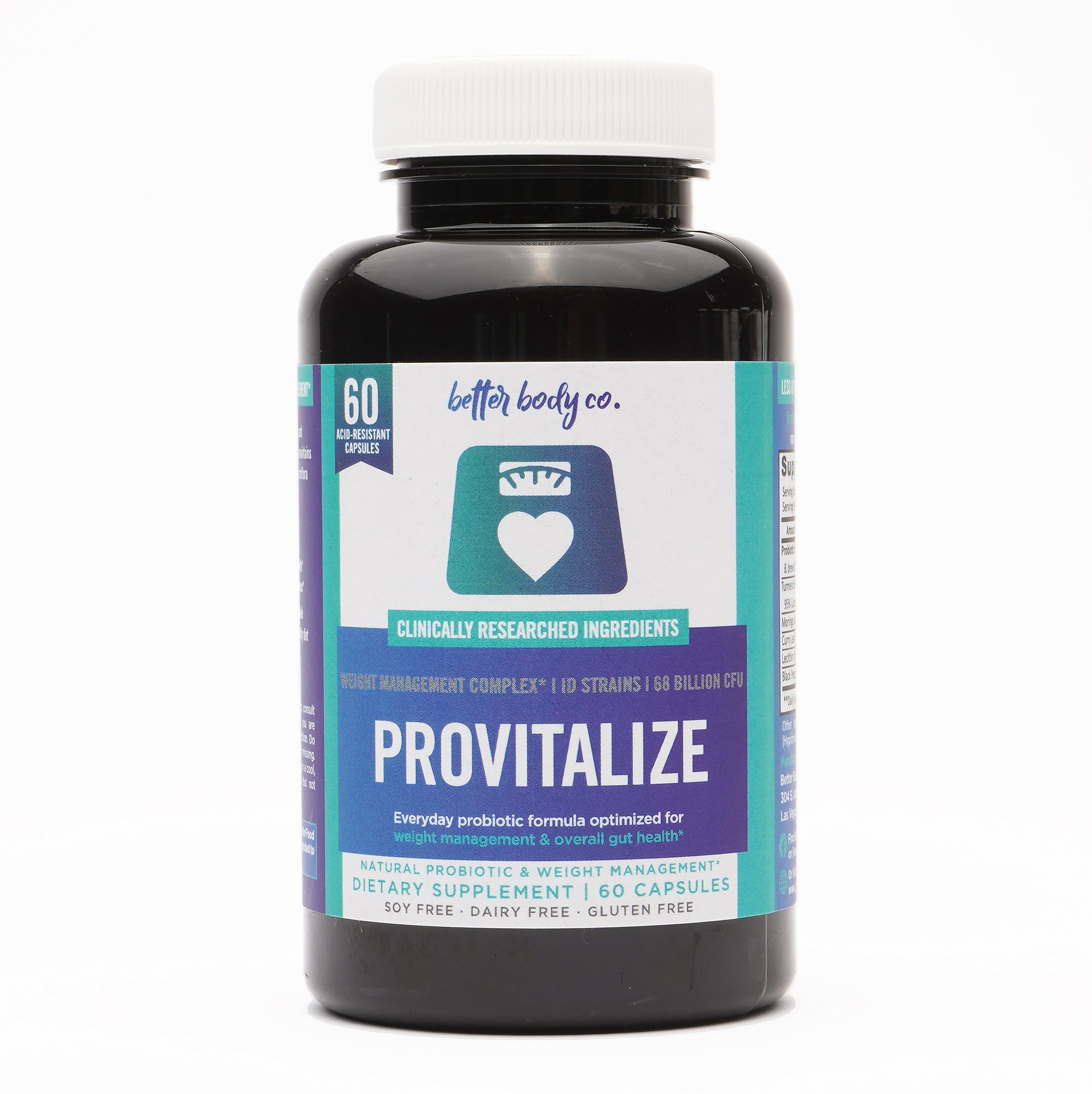 Better Body Co. Original Provitalize | Natural Menopause Probiotics for Weight Gain, Hot Flashes, Night Sweats, Low Energy, Mood Swings, Gut Health. Unique Probiotics Formula