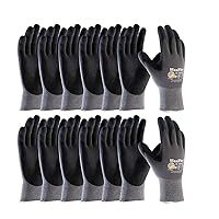 MaxiFlex 34-874 Ultimate - Nylon Micro-Foam Nitrile Grip Gloves - Black/Gray - 12 Pack - Work Gloves