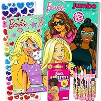 Barbie Coloring and Activity Book Set for Kids Toddlers – Set of 2 Books with Stickers and More