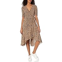 Rent the Runway Pre-Loved Leopard High Low Wrap Dress