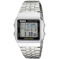 Casio Herren-Armbanduhr A500WA-1ACF, klassisch, silberfarben