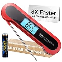 0.7 Seconds Instant Read Meat Thermometer Digital for Cooking with Ambidextrous Backlit & IP67 Waterproof, Magnetic ThermoMaven F1 Food Probe for Kitchen, Outdoor Grilling, BBQ Smoker, NSF Certified