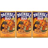PATCHOULI SCENTED SOAP 3.3oz JABON de PACHOLI SAVON QTY-3