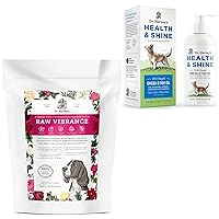 Dr. Harvey's Raw Vibrance 6lb Base Mix for Dogs paired with Health & Shine Omega 3 Fish Oil for Dogs