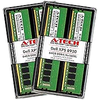 A-Tech 64GB Max RAM Kit for Dell XPS 8930 Tower - (4 x 16GB) DDR4 2666MHz PC4-21300 Non-ECC DIMM Desktop Memory Upgrade