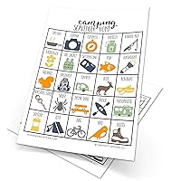 Camping Scavenger Hunt Game for Kids, Set of 10, Camping Party Game, Outdoor Game, Dry Erase (10 markers included)