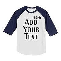 Custom Youth Raglan Shirts Personalized Two Side Baseball Add Your Text Number
