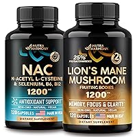 Lions Mane Mushroom Capsules & NAC Capsules