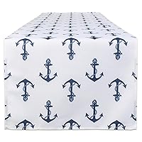 DII Outdoor Tabletop Collection, Stain Resistant & Waterproof, 14 x 108, Anchors Away