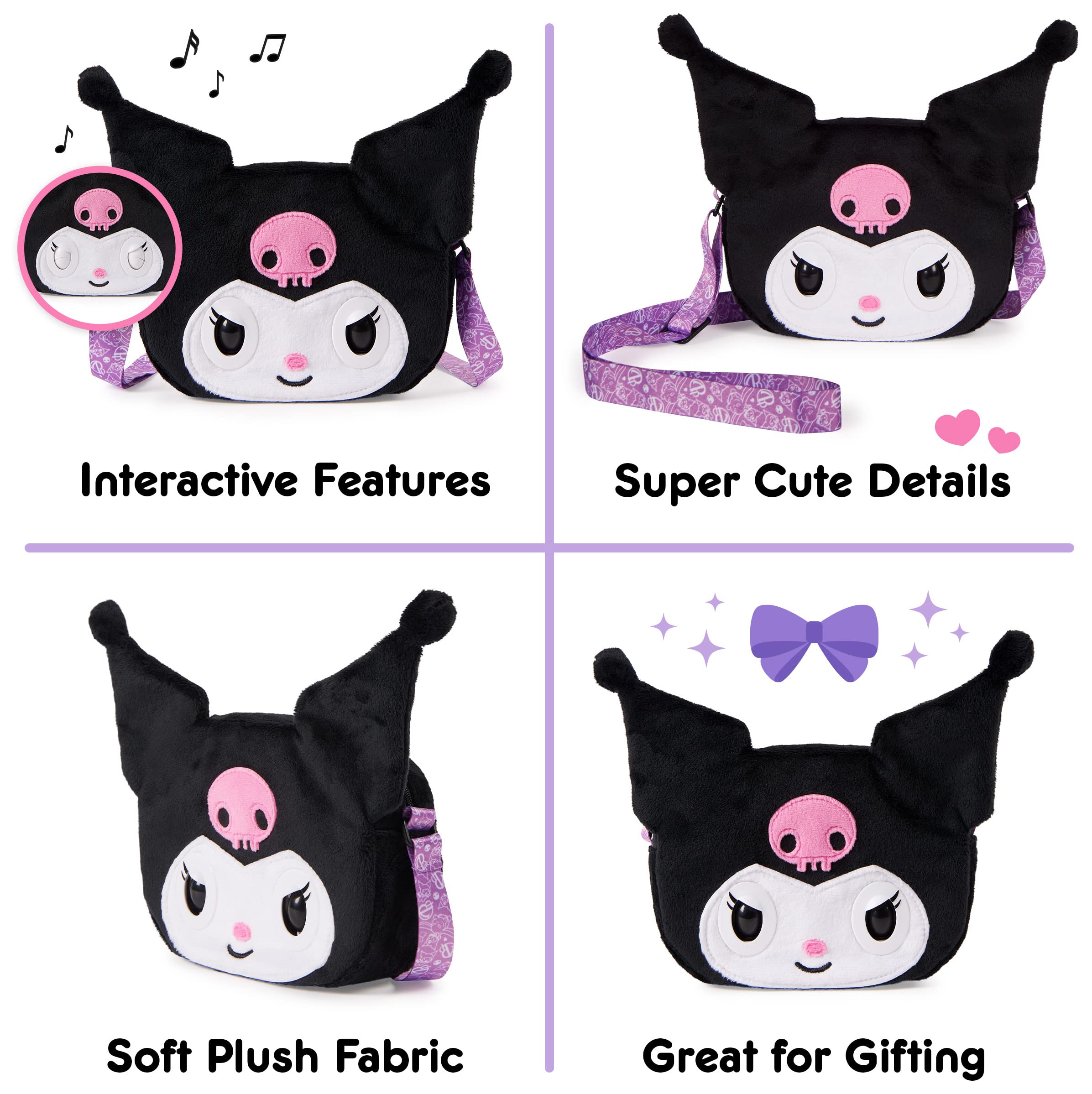 Purse Pets, Sanrio Hello Kitty and Friends, Kuromi Interactive Pet Toy & Purse, Over 30 Sounds & Reactions, Easter Basket Gifts, Kids Toys for Girls