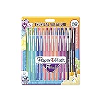 Paper Mate Flair Felt Tip Pens, Medium Point (0.7mm), Tropical & Assorted Colours, 24 Count