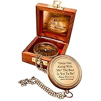 Gift for Husband Wife - Brass Compass 2