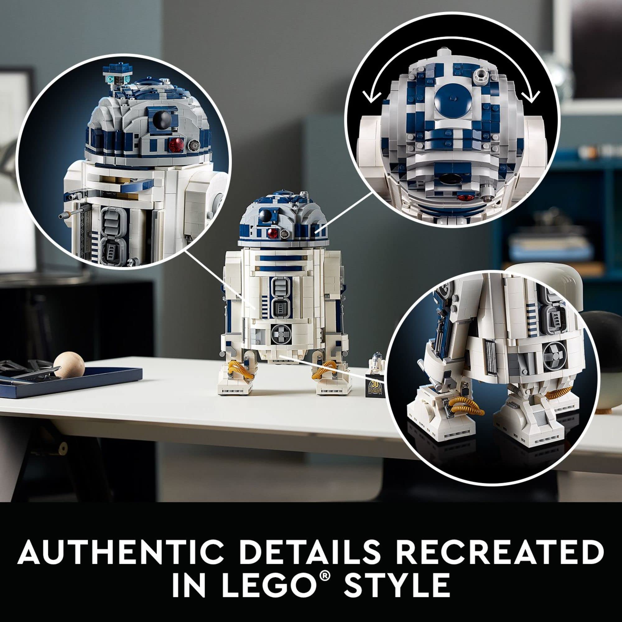 LEGO Star Wars R2-D2 75308 Droid Building Set for Adults, Collectible Display Model with Luke Skywalker’s Lightsaber, Great Birthday for Husbands, Wives, Any Star Wars Fans