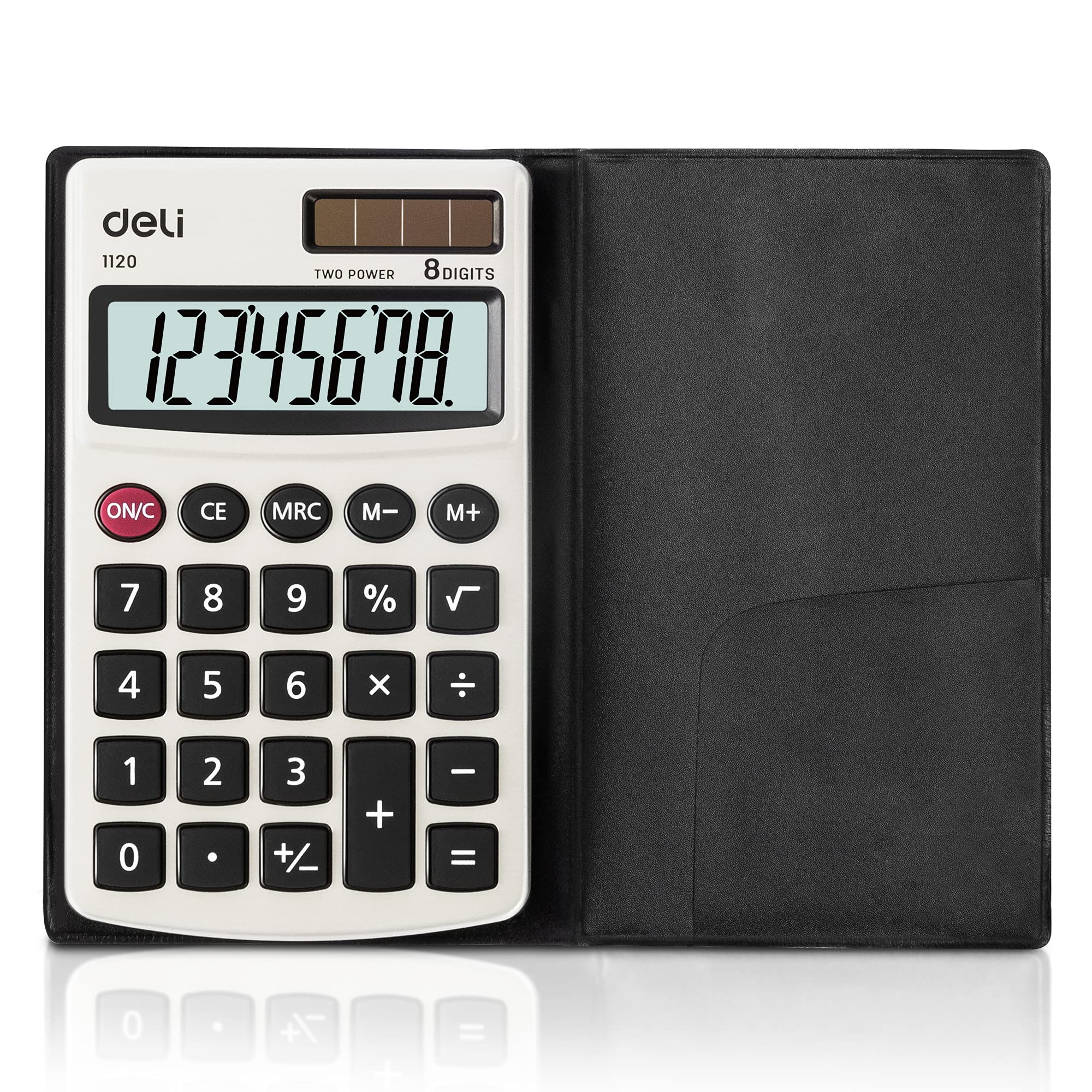 Mua Calculator, Deli Standard Function Basic Calculators, Solar Battery  Dual Power Office Calculator with Cover, Metal Panel trên Amazon Mỹ chính  hãng 2023 | Fado