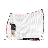 Rukket Barricade Backstop Net, Choose 12x9ft or 16x10ft, Indoor and Outdoor Lacrosse, Basketball, Soccer, Field Hockey, Baseball, Softball Barrier Netting for Backyard, Park, and Residential Use