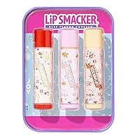 Lip Smacker Holiday Christmas 3 pcs Flavored Lip Balm Tin Original & Best