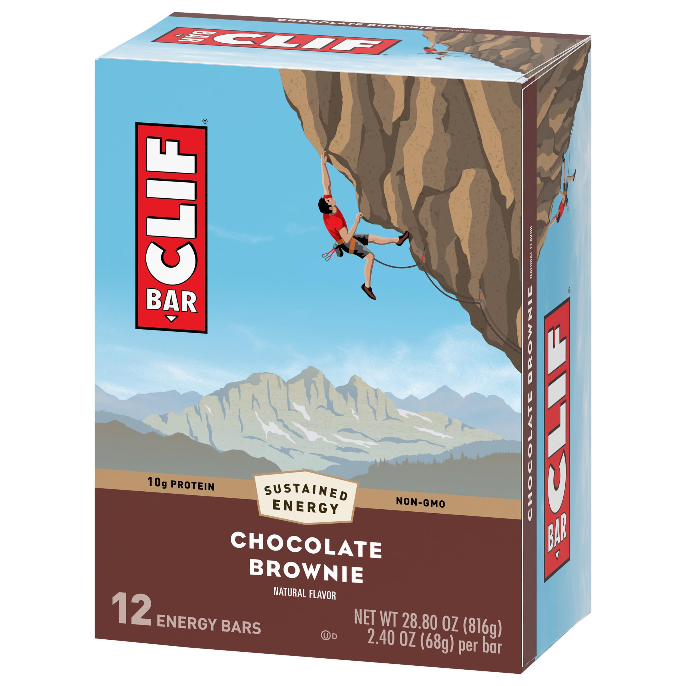 CLIF BAR - Chocolate Brownie - Energy Bars - 2.4 oz. (12 Pack)