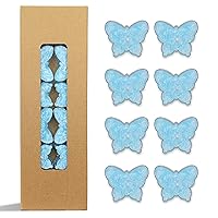 Sea Salt Scented Tealights Candles 12 PCS Butterfly-Shaped Tealights Blue Tealights 6 Hour Clean Burning Tealight Candles for Valentine's Day Anniversaries Weddings Home