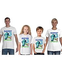 PARTY SHOP Customizable Shirts for a Monster Themed Birthday. Add Any Name and Age. Family Matching Shirts..