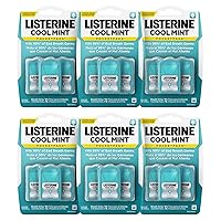 Listerine Cool Mint PocketPaks Portable Breath Strips for Bad Breath, Fresh Breath Strips to Kill 99% of Bad Breath Germs* On-The-Go, Cool Mint Flavor, 72 Count (Pack of 6)