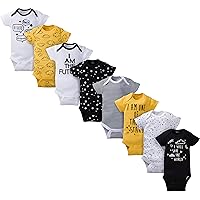 Gerber Unisex-Baby 8-Pack Short Sleeve Onesies Bodysuits