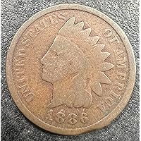 1886 P Indian Head Type I Penny Cent Seller Good