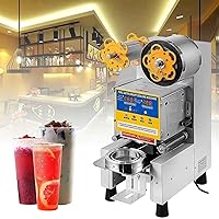 Full Automatic Cup Sealer Machine, 90/95mm, Commercial Electric Cup Sealer, 500-650 Cups/H, Bubble Milk Tea Coffee for Milk Tea Coffee-1pc