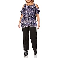 City Chic Women's Plus Size Top Frill Cold Shldr