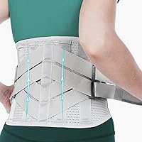 Lower Back Brace for Back Pain Relief Men Women; Breathable Lumbar Support Belt with 4 Ergonomic Stays for Work Heavy Lifting; Plus Size Back Belt for Lower Back Pain, Herniated Disc, Sciatica (PG, M)