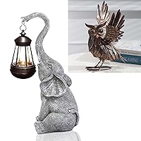 Goodeco Elephant Statue & Owl Statue for Garden Decor with Gift Appeal, Ideal Gifts for Women, Mom or Birthday