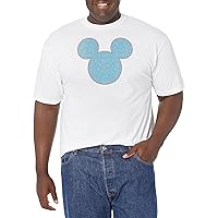 Disney Big & Tall Classic Mickey Americana Paisley Men's Tops Short Sleeve Tee Shirt