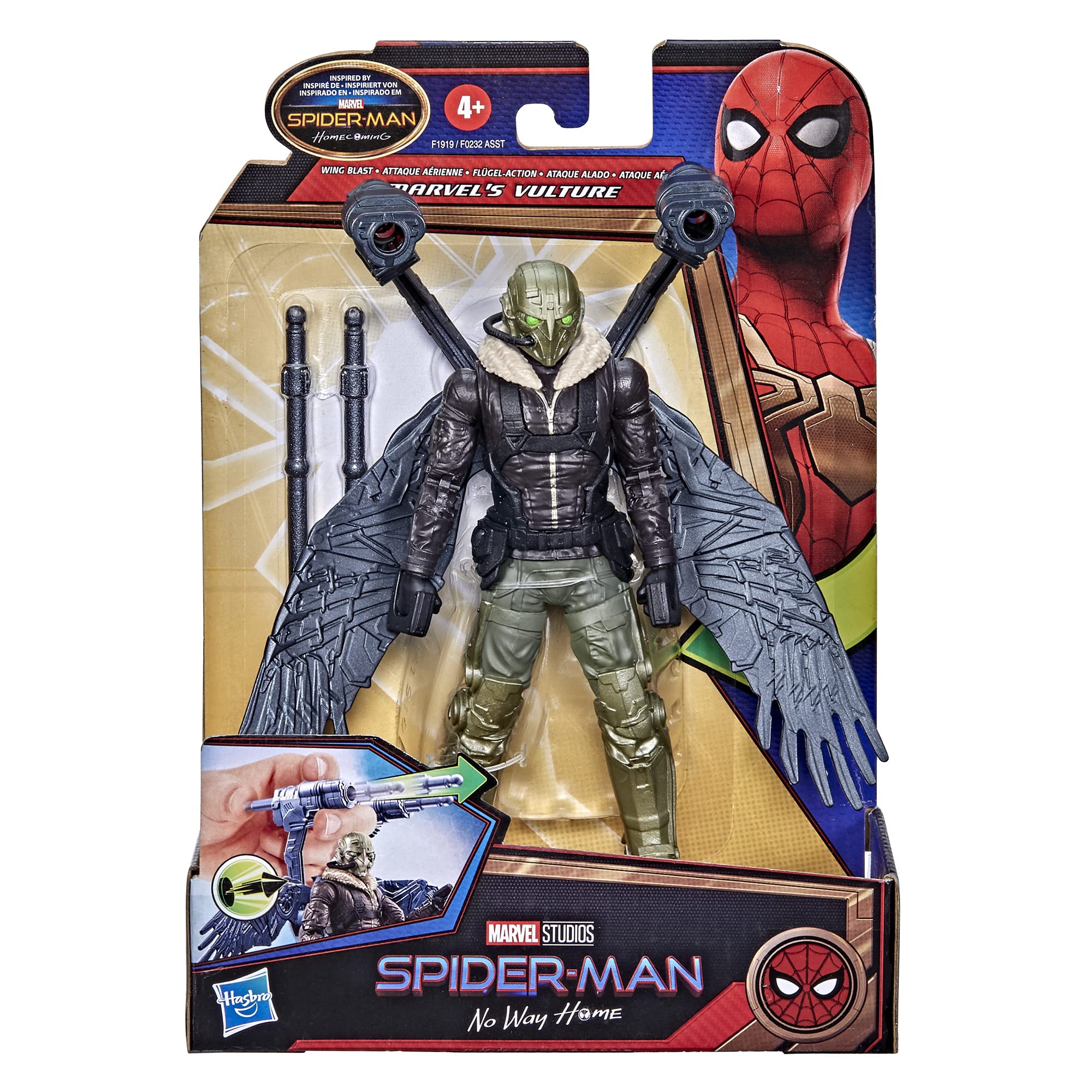 Mua Spider-Man Marvel 6-Inch Deluxe Wing Blast Marvel's Vulture,  Movie-Inspired Action Figure Toy, Blasts Included Projectiles, Ages 4 and  Up trên Amazon Mỹ chính hãng 2023 | Giaonhan247