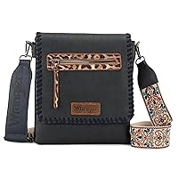 Wrangler Crossbody Bags for Women Western Woven Satchel Purse with Guitar Strap