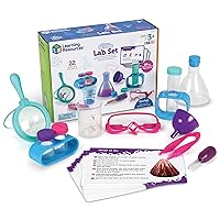 Learning Resources Primary Science Lab Set Pink -22 Pieces,Ages 3+, Science Kits for Toddlers, STEM Toys for Kids, Preschool Science Kit, Science Experiments for Kids