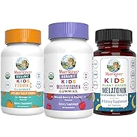 MaryRuth's Kids Multivitamin Gummies, Kids Vitamin C Gummies, and Kids Melatonin Chewable Tablets, 3-Pack Bundle for Immune Support, Bone Health, and Sleep, Calm & Relaxation Support, Vegan, Non-GMO