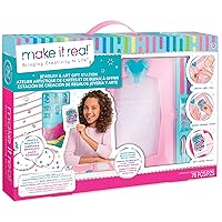 Make It Real: DIY Jewelry & Art Gift Station - Create 8 Bracelets & Cards, 76 Piece Kit, Calligraphy & Watercolor Designs Made Easy, Tweens & Girls, Art & Crafts, All-in-One Kit, Kids Ages 8+
