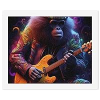 Abstract Monkey Playing Rock Music Paint by Number DIY Painting Kits Home Decoration for Adults