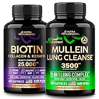 NUTRAHARMONY Biotin, Collagen Capsules & Mullein Leaf Extract Capsules
