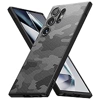 Ringke Onyx [Feels Good in The Hand] Compatible with Samsung Galaxy S24 Ultra Case 5G, Anti-Fingerprint Technology Prevents Oily Smudges Non-Slip Enhanced Grip Precise Cutouts for Camera - Camo Black