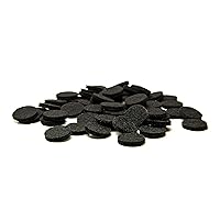 Premium Quality 60pcs - 17mm Diameter, 3mm Thick Essential Oil Aromatherapy Necklace and Bracelet Diffuser Refill Pads (Jet Black color only)