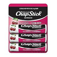ChapStick Classic Cherry Lip Balm Tubes for Lip Care - 0.15 Oz (Pack of 3)