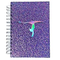GymnasticsHQ Gymnastics Notebook- Glittery Purple & Pink Sparkle 100 Page Blank Journal makes great Gymnastics Gift