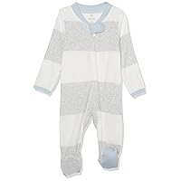 HonestBaby Footed Sleep & Play Pajamas Organic Cotton for Infant Baby Boys (LEGACY)