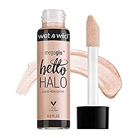 MegaGlo Hello Halo Liquid Highlighter Makeup, Shimmer, Rose Gold Halo, Goodbye